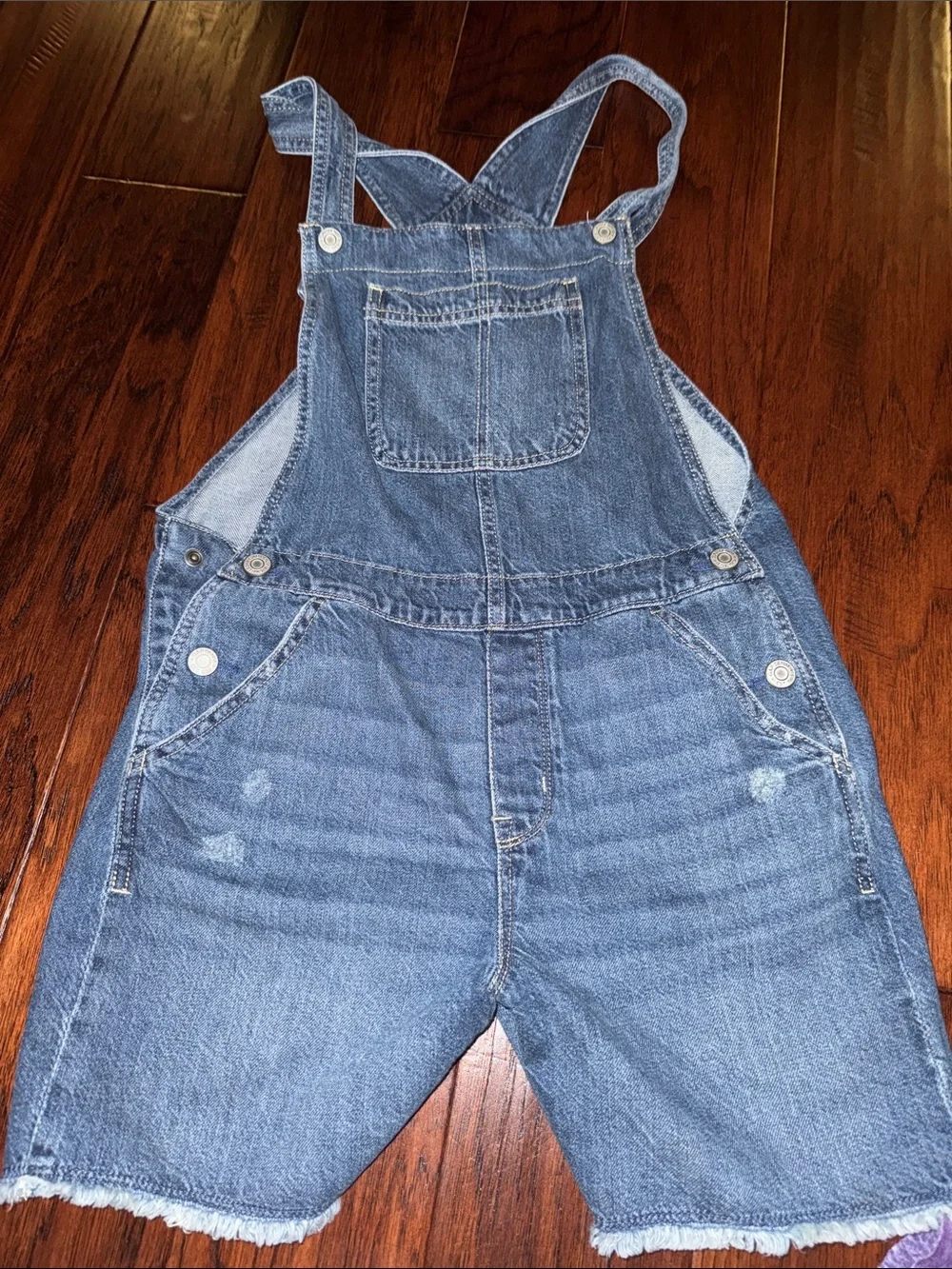 GAP Blue Denim Kids Short Overalls